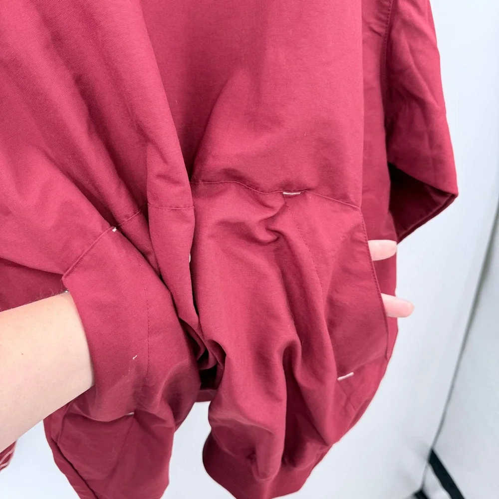 Ocean Pacific‎ Sport Maroon V-Neck Windbreaker Pullover XL Vintage 90s Style